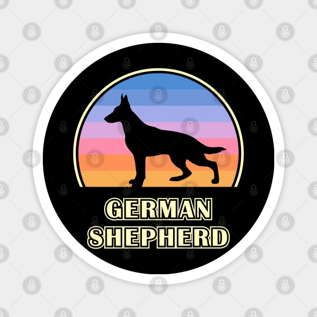 German Shepherd Vintage Sunset Dog Magnet by millersye